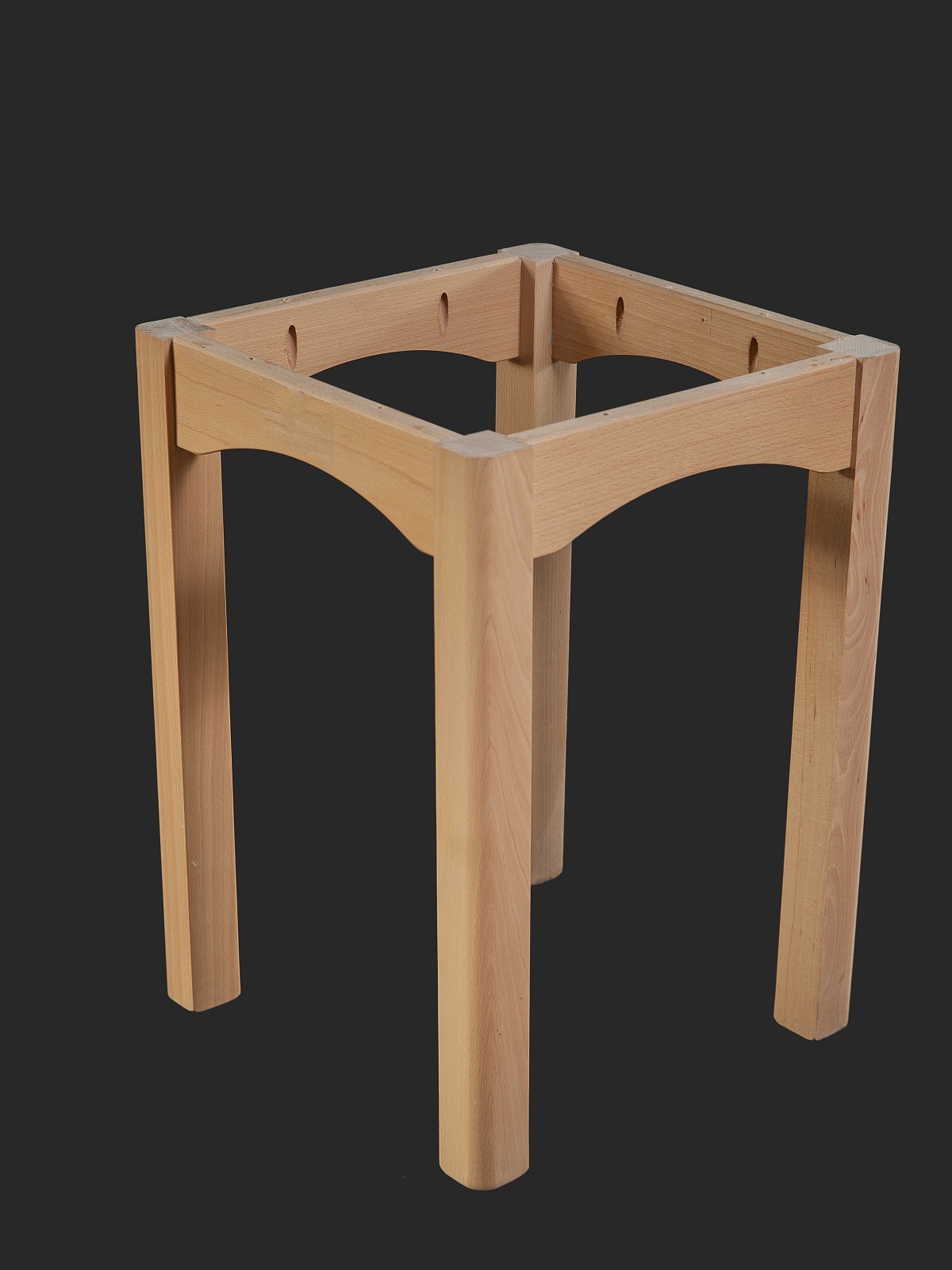 4 Legged Table with Thumbrolled Legs and Cut Out in Rails A&L