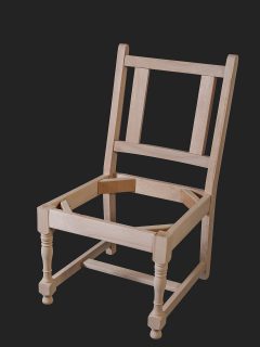 Tudor Dining Chair with Half Pad Back